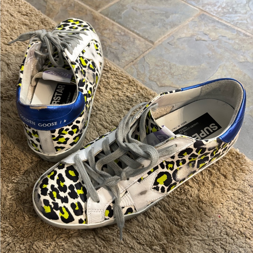 Golden Goose Leopard Print Sneakers